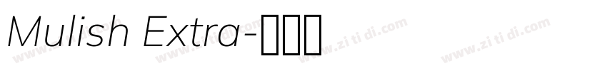 Mulish Extra字体转换